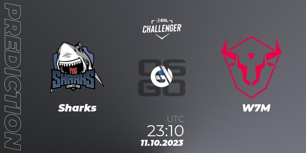 Pronósticos Sharks - W7M. 11.10.2023 at 23:10. ESL Challenger at DreamHack Winter 2023: South American Open Qualifier - Counter-Strike (CS2)