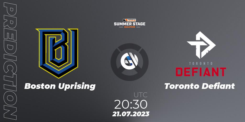 Pronósticos Boston Uprising - Toronto Defiant. 21.07.23. Overwatch League 2023 - Summer Stage Qualifiers - Overwatch
