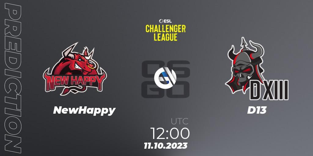 Pronósticos NewHappy - D13. 13.10.23. ESL Challenger League Season 46: Asia-Pacific - CS2 (CS:GO)