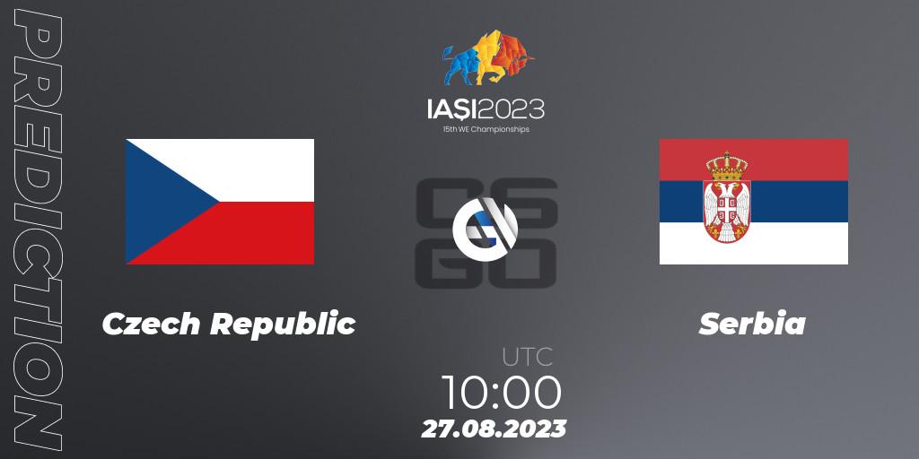Pronósticos Czech Republic - Serbia. 27.08.2023 at 16:10. IESF World Esports Championship 2023 - Counter-Strike (CS2)