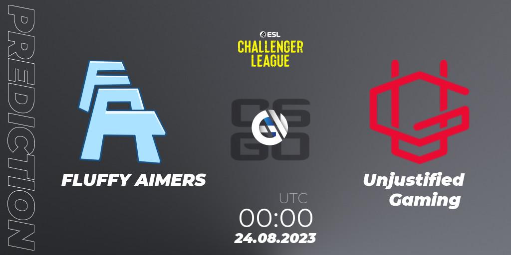 Pronósticos FLUFFY AIMERS - Unjustified Gaming. 24.08.2023 at 00:00. ESL Challenger League Season 46: North America - Counter-Strike (CS2)
