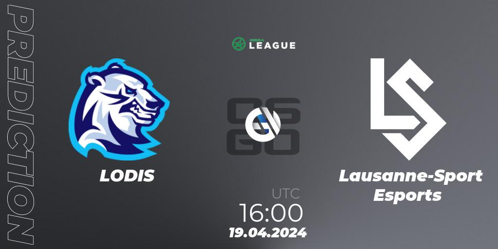 Pronósticos LODIS - Lausanne-Sport Esports. 19.04.24. ESEA Season 49: Advanced Division - Europe - CS2 (CS:GO)