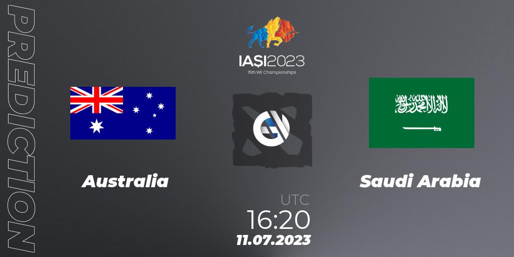 Pronósticos Australia - Saudi Arabia. 11.07.2023 at 16:20. Gamers8 IESF Asian Championship 2023 - Dota 2