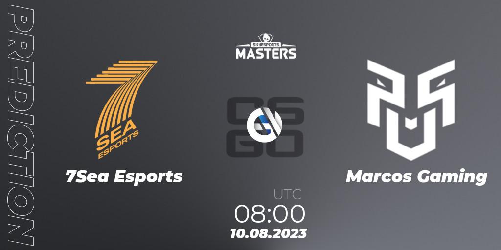 Pronósticos 7Sea Esports - Marcos Gaming. 10.08.2023 at 08:00. Skyesports Masters 2023: Regular Season - Counter-Strike (CS2)