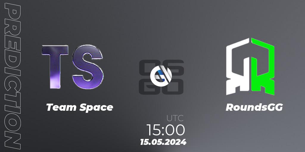 Pronósticos Team Space - RoundsGG. 15.05.2024 at 15:00. CCT Season 2 Europe Series 4 Closed Qualifier - Counter-Strike (CS2)