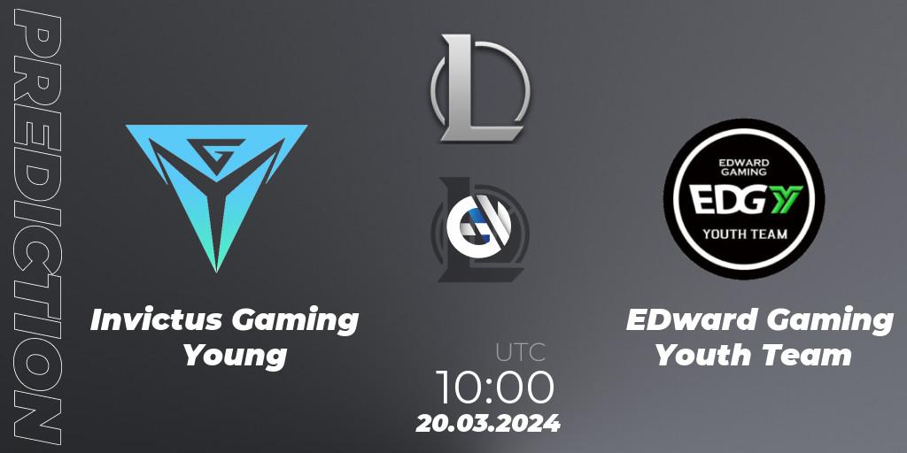 Pronósticos Invictus Gaming Young - EDward Gaming Youth Team. 20.03.24. LDL 2024 - Stage 1 - LoL