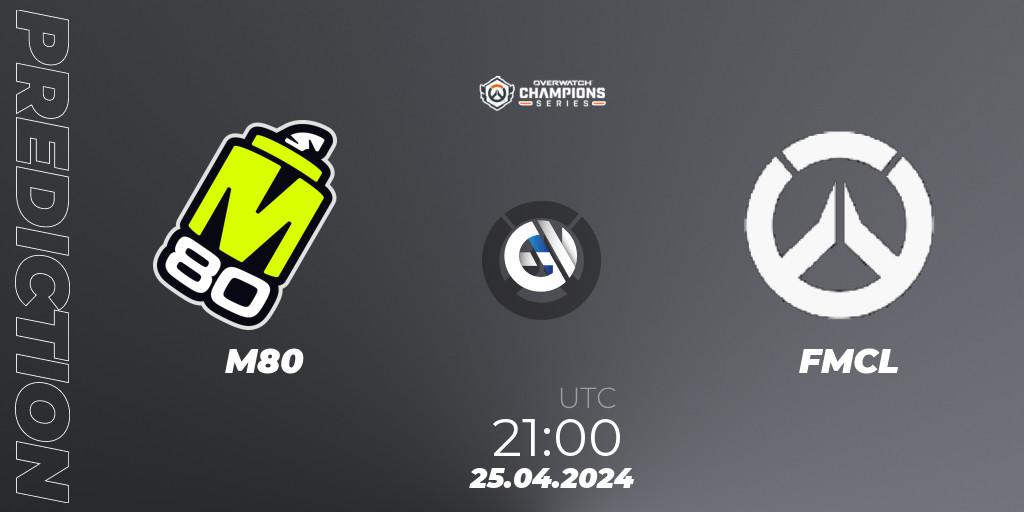 Pronósticos M80 - FMCL. 25.04.2024 at 21:00. Overwatch Champions Series 2024 - North America Stage 2 Main Event - Overwatch