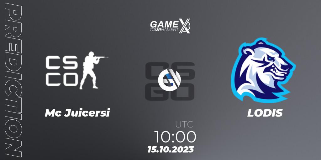 Pronósticos Mc Juicersi - LODIS. 15.10.2023 at 10:20. GameX 2023 - Counter-Strike (CS2)