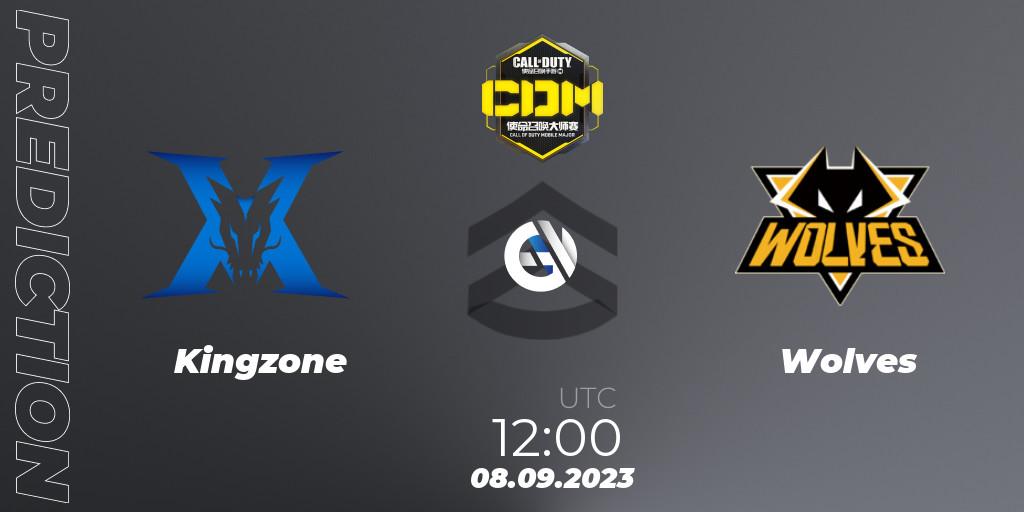 Pronósticos Kingzone - Wolves. 08.09.2023 at 12:00. China Masters 2023 S6: Championship - Call of Duty