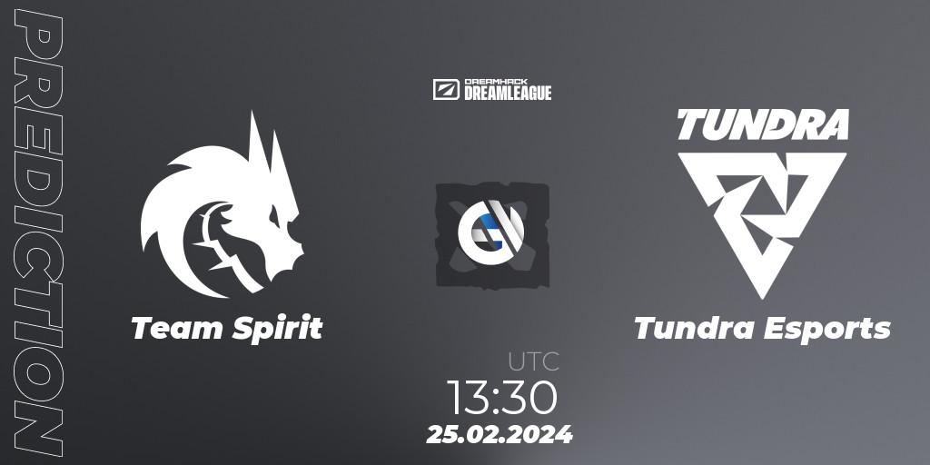 Pronósticos Team Spirit - Tundra Esports. 25.02.24. DreamLeague Season 22 - Dota 2