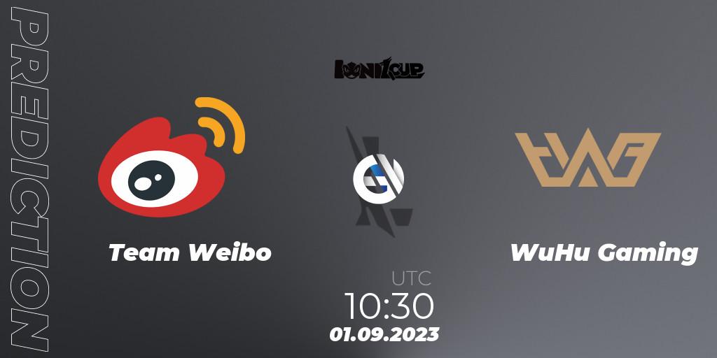 Pronósticos Team Weibo - WuHu Gaming. 01.09.2023 at 10:30. Ionia Cup 2023 - WRL CN Qualifiers - Wild Rift