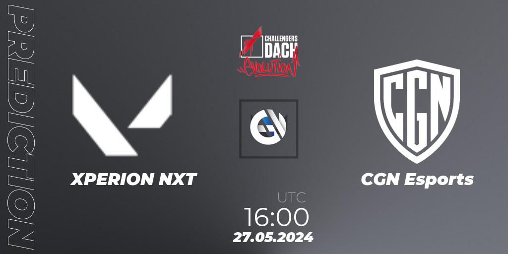 Pronósticos XPERION NXT - CGN Esports. 27.05.2024 at 19:00. VALORANT Challengers 2024 DACH: Evolution Split 2 - VALORANT