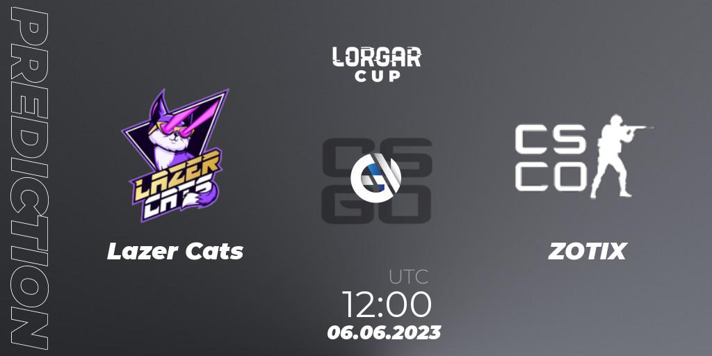 Pronósticos Lazer Cats - ZOTIX. 06.06.2023 at 12:00. Lorgar Cup: Ukrainian Closed Qualifier - Counter-Strike (CS2)