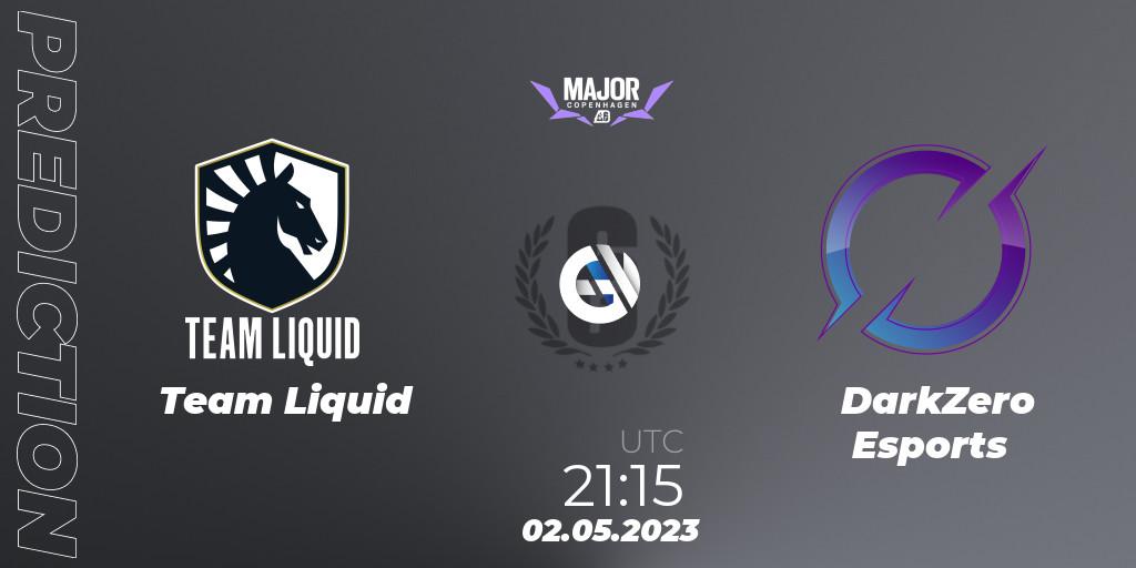 Pronósticos Team Liquid - DarkZero Esports. 02.05.2023 at 19:50. BLAST R6 Major Copenhagen 2023 - Rainbow Six