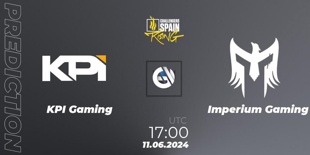 Pronósticos KPI Gaming - Imperium Gaming. 11.06.2024 at 17:00. VALORANT Challengers 2024 Spain: Rising Split 2 - VALORANT