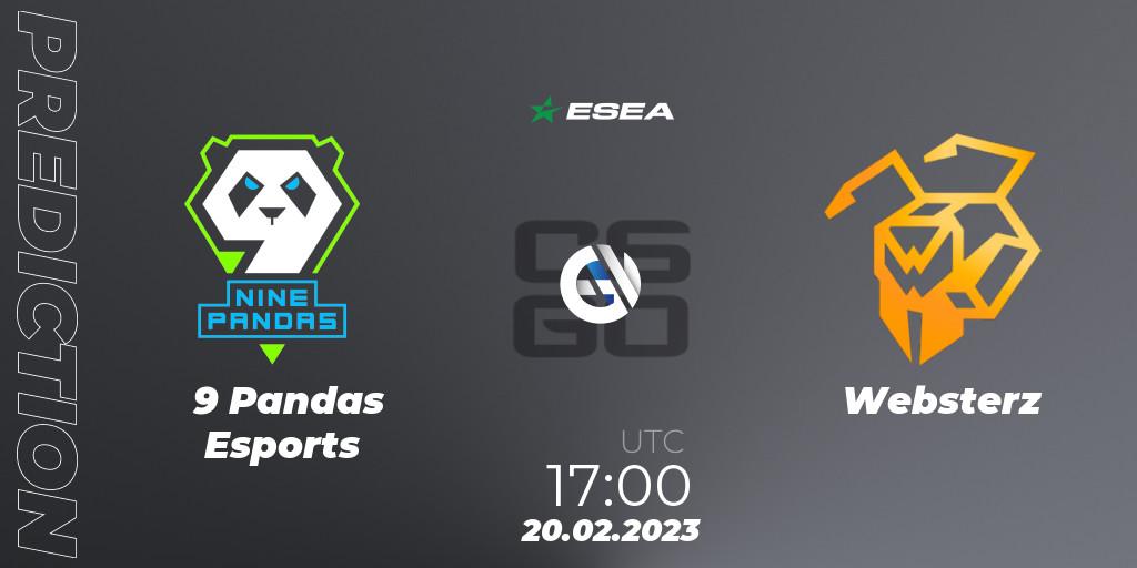Pronósticos 9 Pandas Esports - Websterz. 01.03.2023 at 16:00. ESEA Season 44: Advanced Division - Europe - Counter-Strike (CS2)