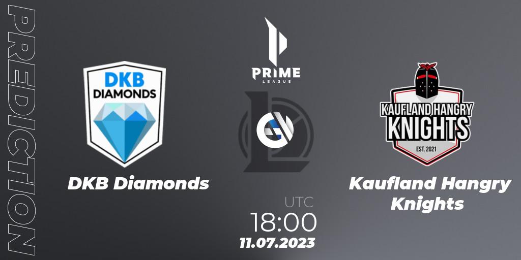 Pronósticos DKB Diamonds - Kaufland Hangry Knights. 11.07.2023 at 18:00. Prime League 2nd Division Summer 2023 - LoL