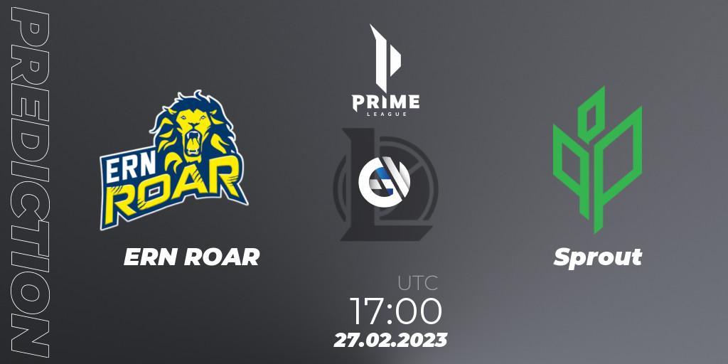 Pronósticos ERN ROAR - Sprout. 27.02.23. Prime League 2nd Division Spring 2023 - Group Stage - LoL