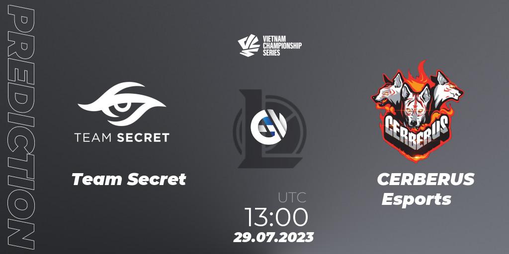 Pronósticos Team Secret - CERBERUS Esports. 29.07.2023 at 13:00. VCS Dusk 2023 - LoL