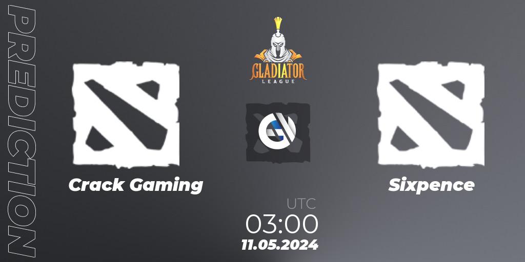 Pronósticos Crack Gaming - Sixpence. 11.05.2024 at 03:00. Gladiator League - Dota 2