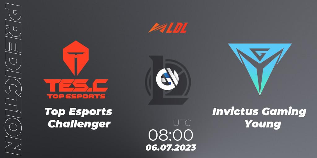 Pronósticos Top Esports Challenger - Invictus Gaming Young. 06.07.23. LDL 2023 - Regular Season - Stage 3 - LoL