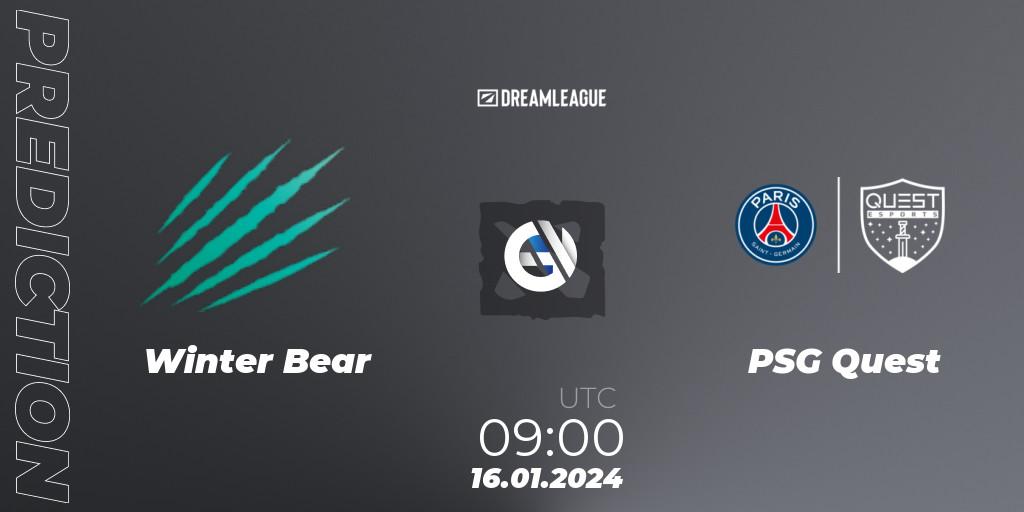 Pronósticos Winter Bear - PSG Quest. 16.01.24. DreamLeague Season 22: MENA Closed Qualifier - Dota 2