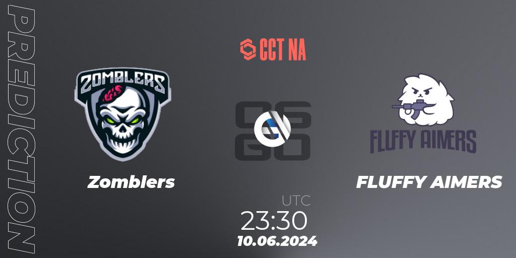 Pronósticos Zomblers - FLUFFY AIMERS. 10.06.2024 at 23:30. CCT Season 2 North American Series #1 - Counter-Strike (CS2)
