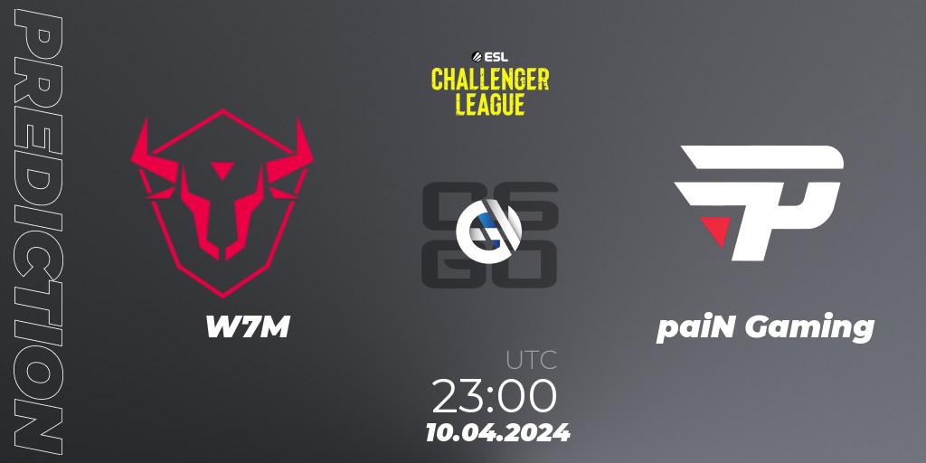 Pronósticos W7M - paiN Gaming. 06.05.2024 at 19:00. ESL Challenger League Season 47: South America - Counter-Strike (CS2)