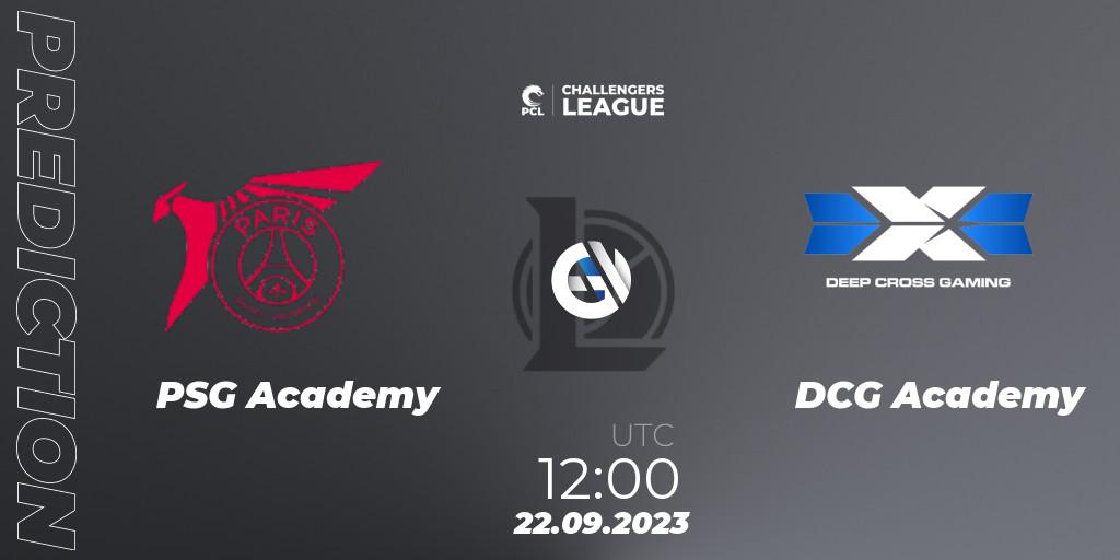 Pronósticos PSG Academy - DCG Academy. 22.09.2023 at 12:00. PCL 2023 - Playoffs - LoL