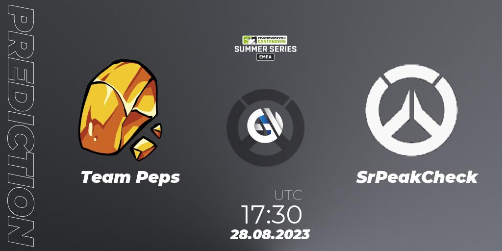 Pronósticos Team Peps - SrPeakCheck. 28.08.23. Overwatch Contenders 2023 Summer Series: Europe - Overwatch