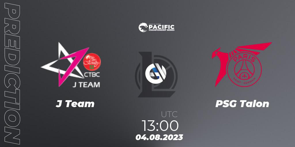 Pronósticos J Team - PSG Talon. 05.08.2023 at 13:45. PACIFIC Championship series Group Stage - LoL