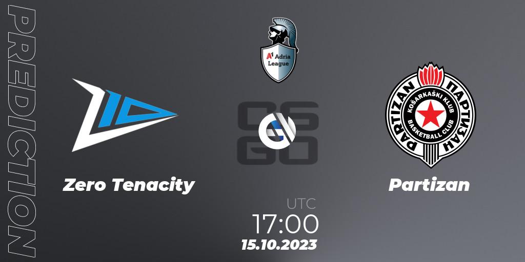 Pronósticos Zero Tenacity - Partizan. 15.10.23. A1 Adria League Season 12 - CS2 (CS:GO)