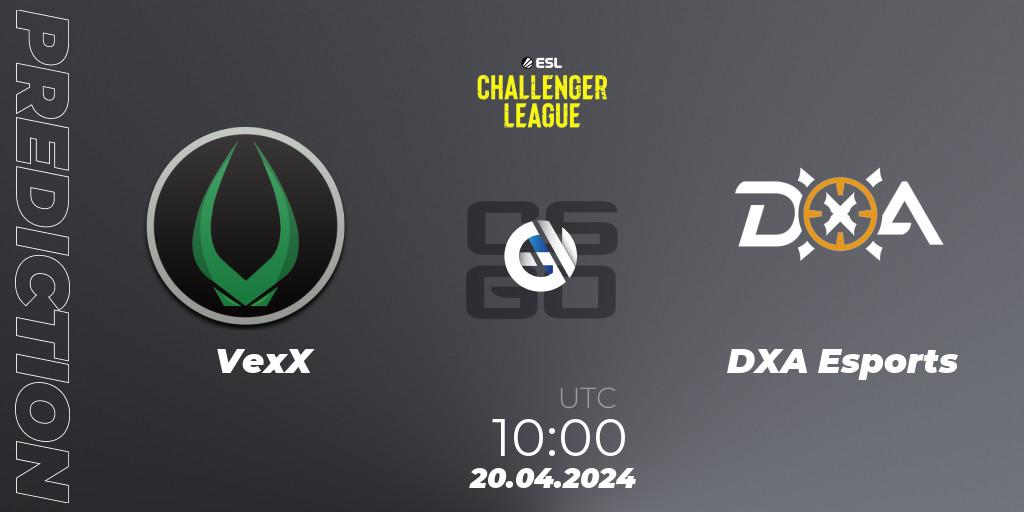 Pronósticos VexX - DXA Esports. 07.05.2024 at 11:10. ESL Challenger League Season 47: Oceania - Counter-Strike (CS2)
