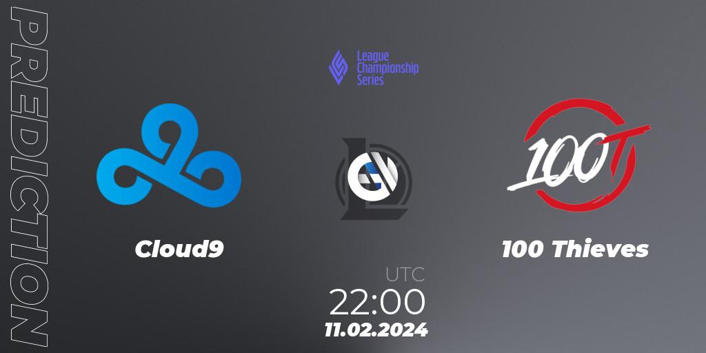 Pronósticos Cloud9 - 100 Thieves. 11.02.24. LCS Spring 2024 - Group Stage - LoL
