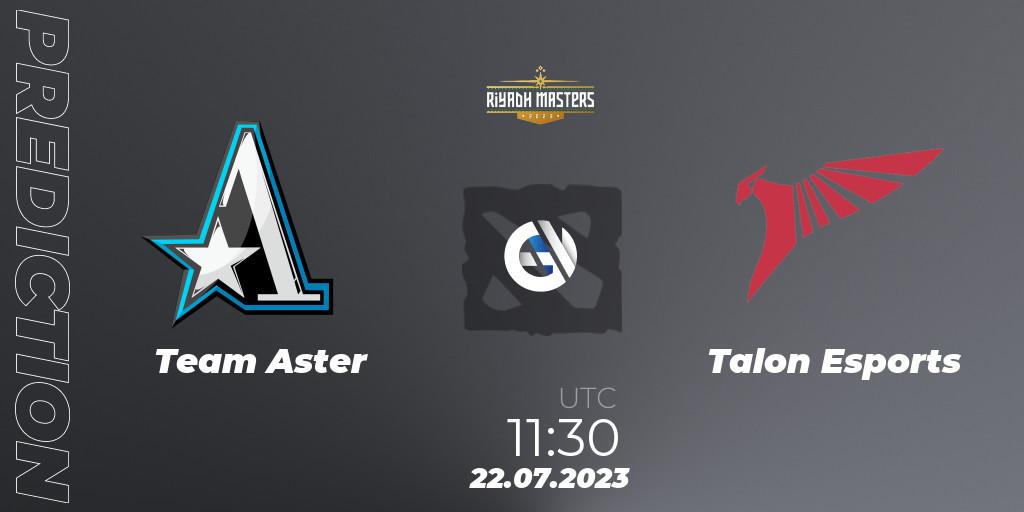 Pronósticos Team Aster - Talon Esports. 22.07.23. Riyadh Masters 2023 - Group Stage - Dota 2
