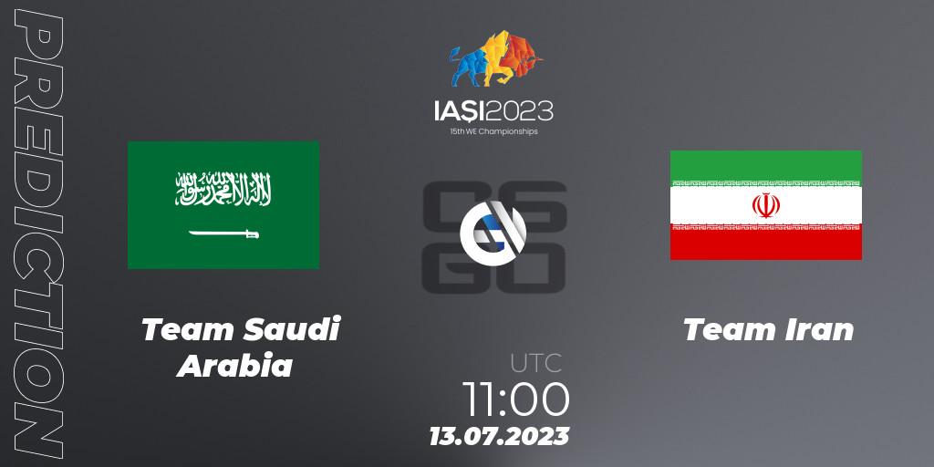 Pronósticos Team Saudi Arabia - Team Iran. 13.07.2023 at 11:00. IESF Asian Championship 2023 - Counter-Strike (CS2)