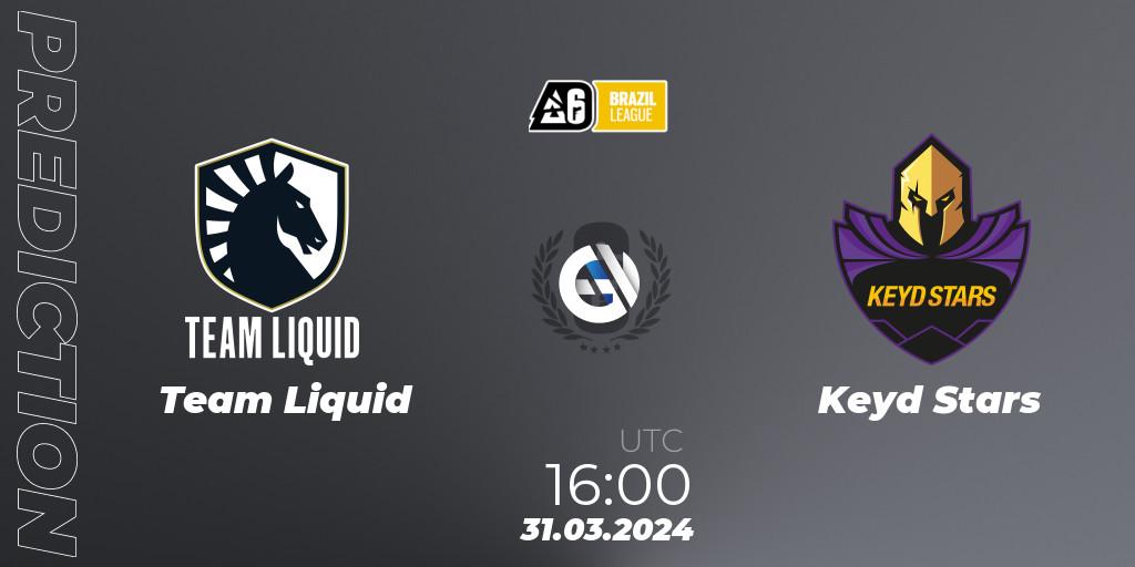 Pronósticos Team Liquid - Keyd Stars. 31.03.24. Brazil League 2024 - Stage 1 - Rainbow Six