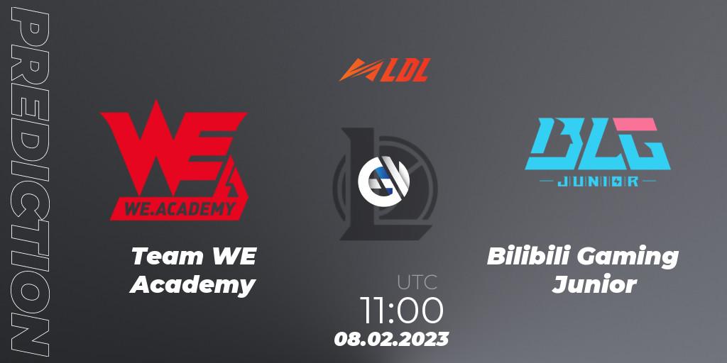 Pronósticos Team WE Academy - Bilibili Gaming Junior. 08.02.2023 at 10:20. LDL 2023 - Swiss Stage - LoL