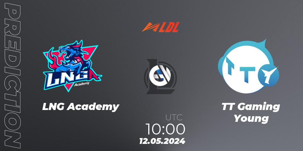 Pronósticos LNG Academy - TT Gaming Young. 12.05.2024 at 10:00. LDL 2024 - Stage 2 - LoL
