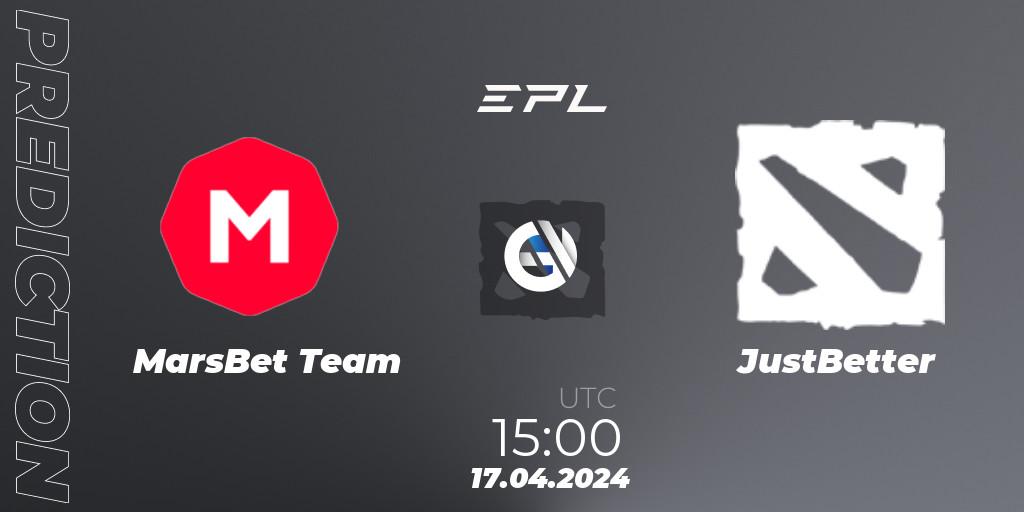 Pronósticos MarsBet Team - JustBetter. 17.04.24. European Pro League Season 17 - Dota 2