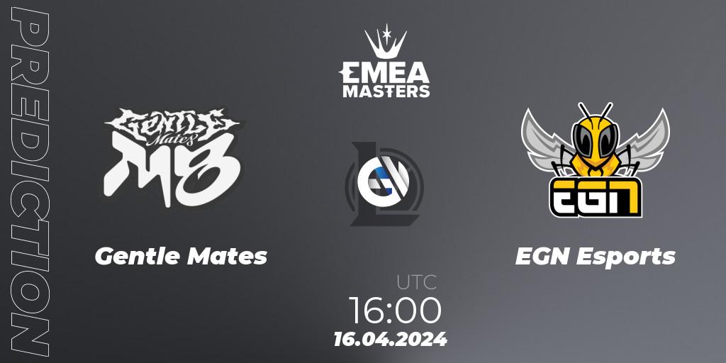 Pronósticos Gentle Mates - EGN Esports. 16.04.24. EMEA Masters Spring 2024 - Play-In - LoL