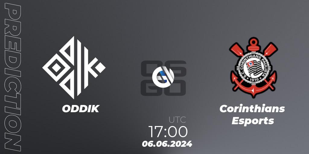 Pronósticos ODDIK - Corinthians Esports. 06.06.2024 at 17:00. Regional Clash Arena South America - Counter-Strike (CS2)