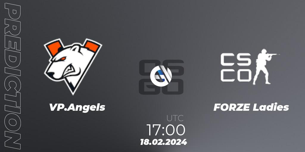Pronósticos VP.Angels - FORZE Ladies. 18.02.24. ESL Impact League Season 5: European Division - Open Qualifier #2 - CS2 (CS:GO)