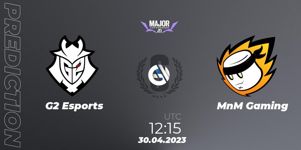 Pronósticos G2 Esports - MnM Gaming. 30.04.2023 at 12:15. BLAST R6 Major Copenhagen 2023 - Rainbow Six