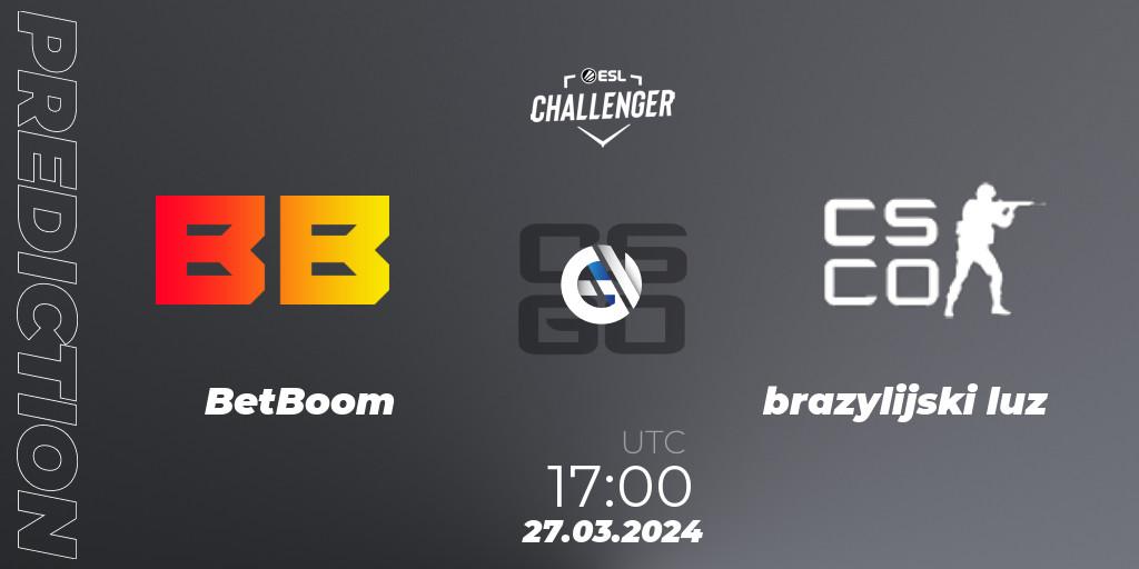 Pronósticos BetBoom - brazylijski luz. 27.03.2024 at 17:00. ESL Challenger #57: European Open Qualifier - Counter-Strike (CS2)