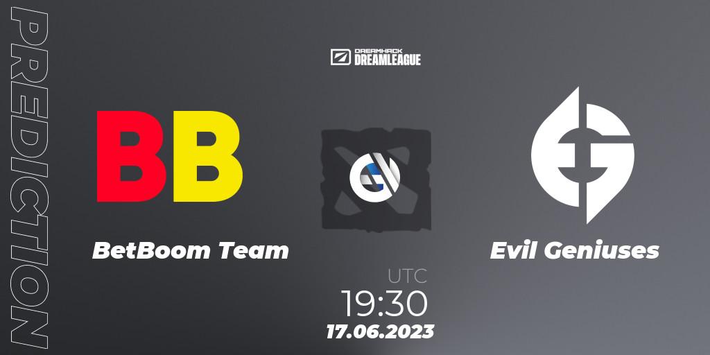 Pronósticos BetBoom Team - Evil Geniuses. 17.06.23. DreamLeague Season 20 - Group Stage 2 - Dota 2