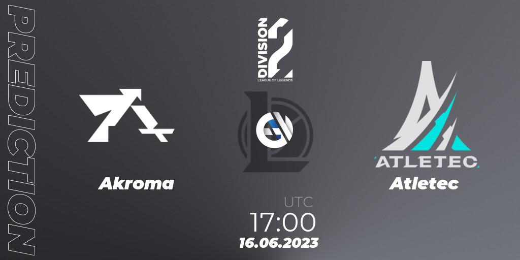 Pronósticos Akroma - Atletec. 16.06.2023 at 17:00. LFL Division 2 Summer 2023 - Group Stage - LoL