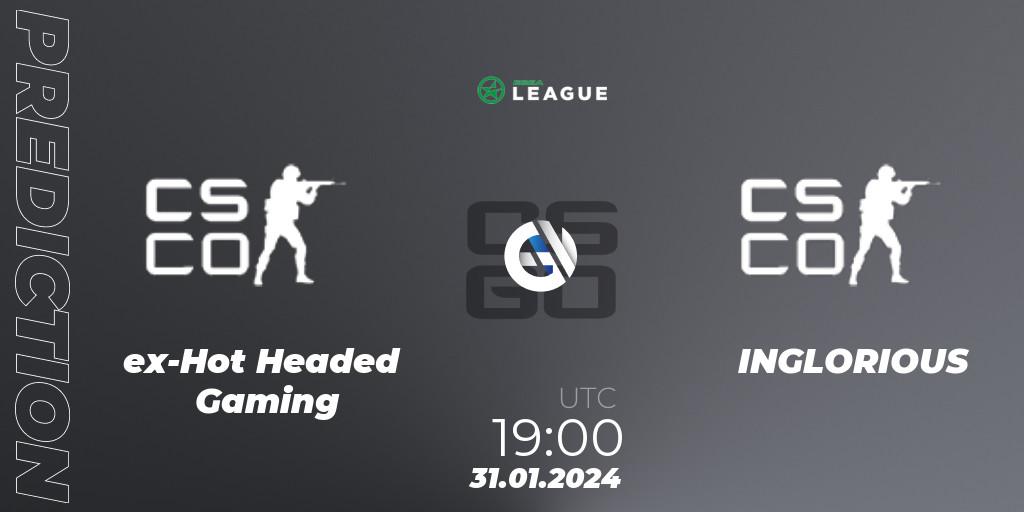 Pronósticos ex-Hot Headed Gaming - INGLORIOUS. 01.02.2024 at 15:00. ESEA Season 48: Advanced Division - Europe - Counter-Strike (CS2)