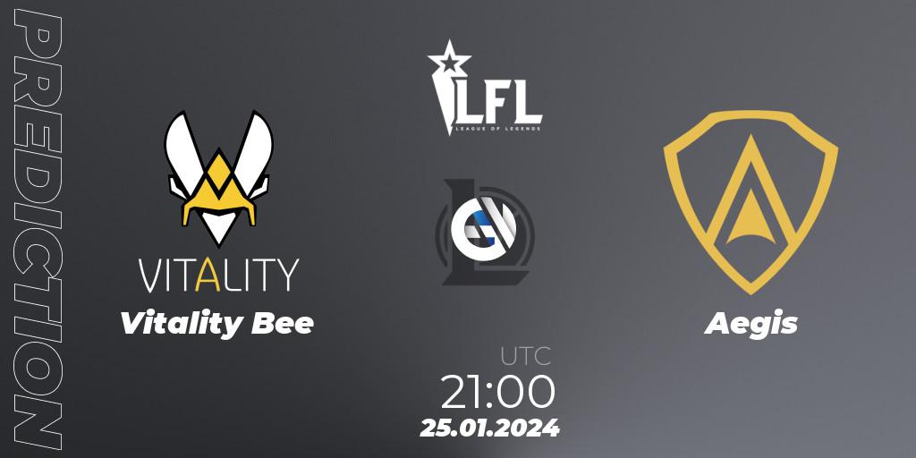 Pronósticos Vitality Bee - Aegis. 25.01.2024 at 21:00. LFL Spring 2024 - LoL