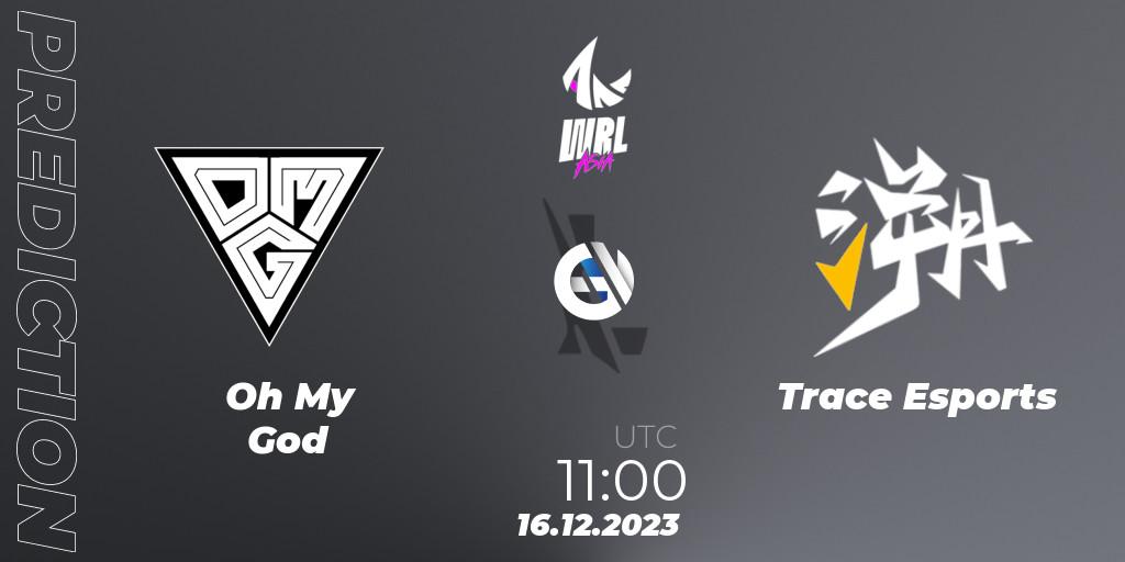 Pronósticos Oh My God - Trace Esports. 16.12.2023 at 11:00. WRL Asia 2023 - Season 2 - Regular Season - Wild Rift
